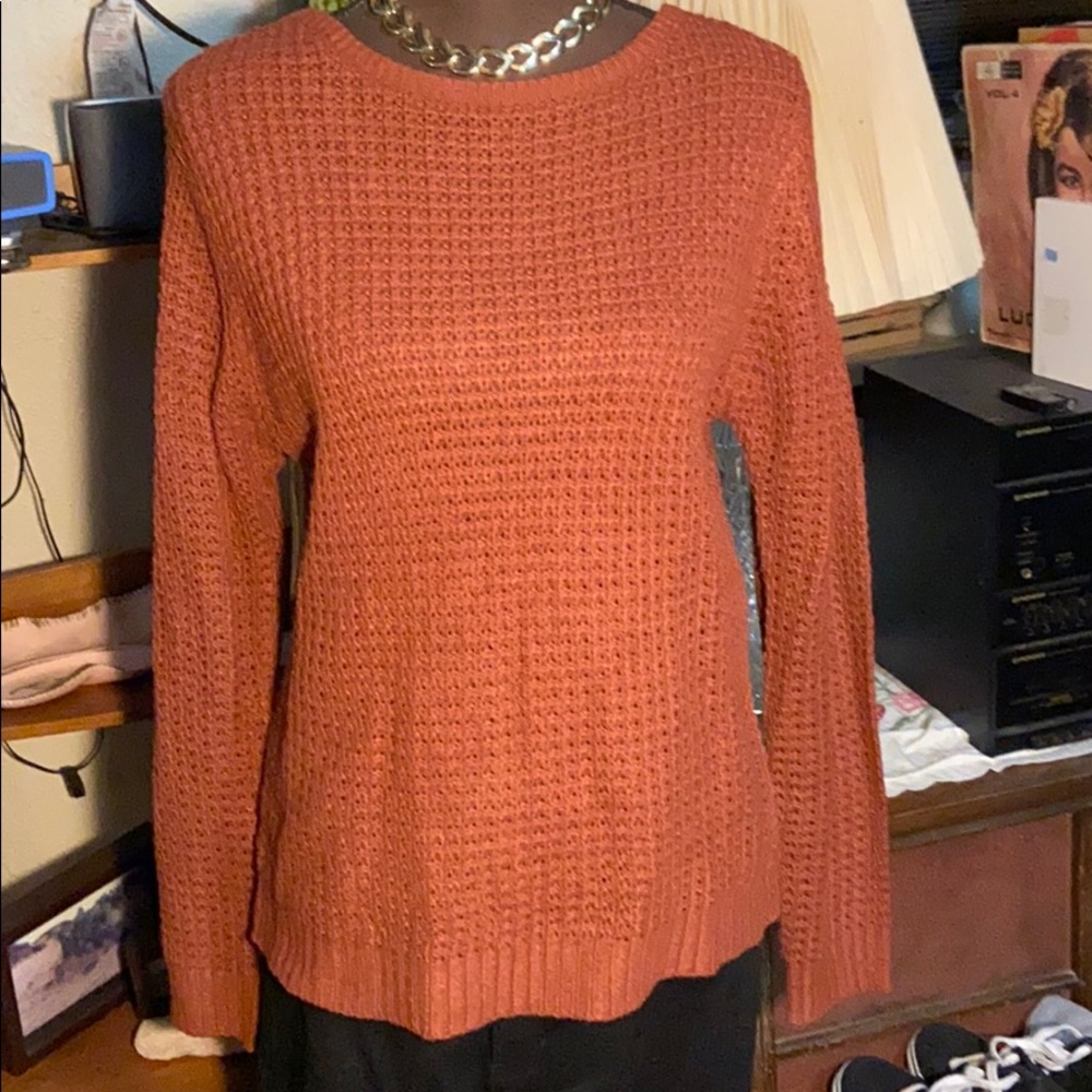 Ambiance waffle-like sweater SZ LG